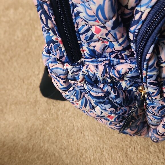 Simply Southern Blue & Purple Leaf Print Backpack - Picture 8 of 11